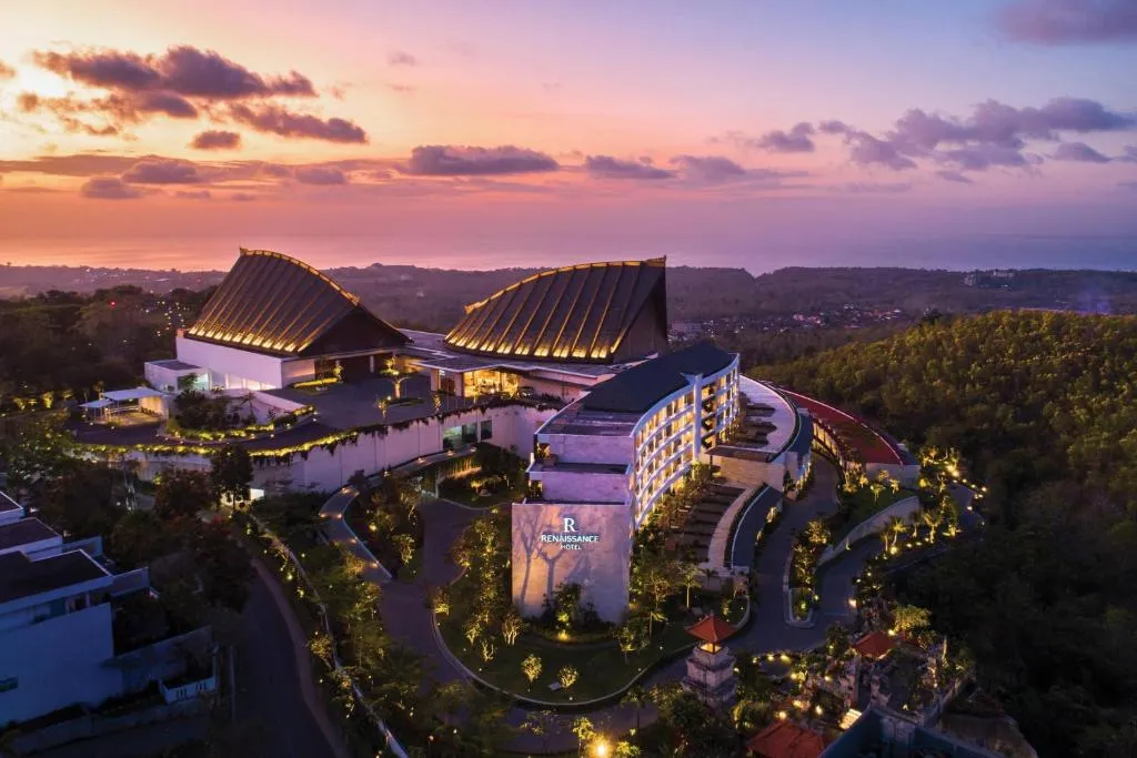 resort-aerial-sunset-renaissance-bali-uluwatu-resort-spa